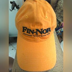 BNWOT Fin-Nor Orange/ GOLD Baseball Cap (FISHING HAT) ADJUSTABLE BY CORPRO